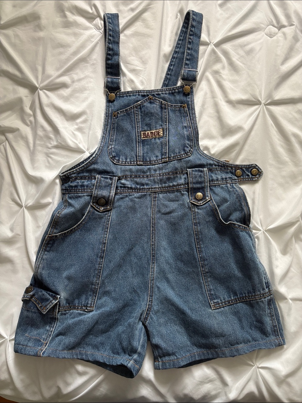 Denim Short Overalls - Blue Kids One Piece